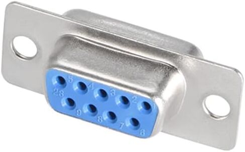 موصل Uxcell D-sub DB9 أنثى مقبس 9-pin 2-Row Port Terminal Breakout للمعدات الميكانيكية وأجهزة الكمبيوتر CNC، حزمة زرقاء من 1 in Saudi Arabia