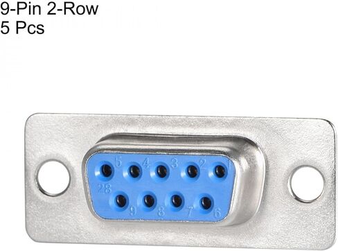 موصل Uxcell D-sub DB9 أنثى مقبس 9-pin 2-Row Port Terminal Breakout للمعدات الميكانيكية وأجهزة الكمبيوتر CNC، حزمة زرقاء من 1 in Saudi Arabia