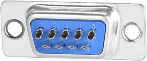 موصل Uxcell D-sub DB9 أنثى مقبس 9-pin 2-Row Port Terminal Breakout للمعدات الميكانيكية وأجهزة الكمبيوتر CNC، حزمة زرقاء من 1 in Saudi Arabia