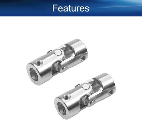 Heyiarbeit 8mm to 8mm Single Steering Shaft Universal U Joint, Universal Joint Coupling Connector 2Pcs in Saudi Arabia