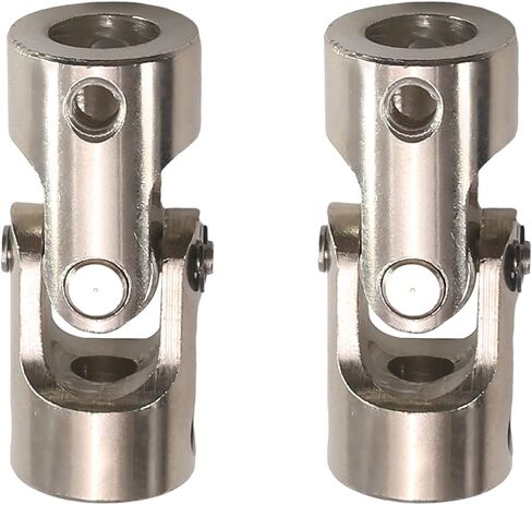 Heyiarbeit 8mm to 8mm Single Steering Shaft Universal U Joint, Universal Joint Coupling Connector 2Pcs in Saudi Arabia