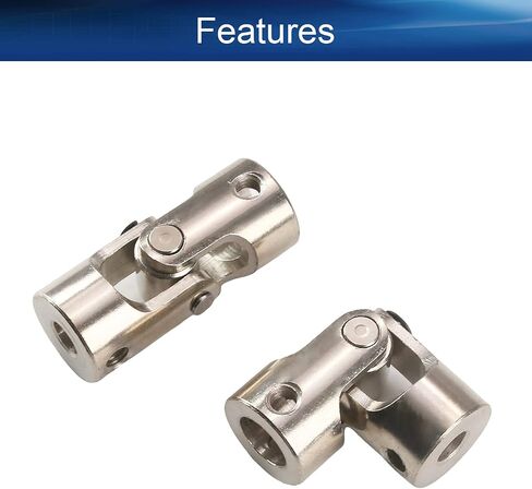 Heyiarbeit 8mm to 8mm Single Steering Shaft Universal U Joint, Universal Joint Coupling Connector 2Pcs in Saudi Arabia