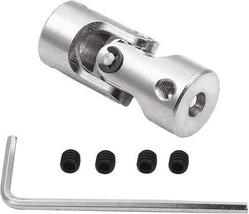 Heyiarbeit 8mm to 8mm Single Steering Shaft Universal U Joint, Universal Joint Coupling Connector 2Pcs in Saudi Arabia