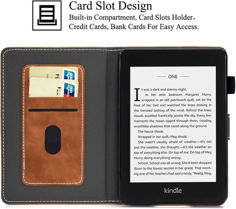 حافظة لجهاز Kindle Paperwhite الجيل العاشر 2018، غطاء فوليو نحيف خفيف الوزن مع حافظة حماية للاستيقاظ/النوم التلقائي لجهاز Amazon Kindle Paperwhite الجيل العاشر 2018، زهرة خضراء in Kuwait