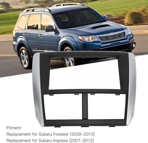 Dash Panel DVD Frame, ABS Double Din Antiaging Auto Stereo Radio Fascia Seamless Fitment Sturdy for Modification Replacement for Subaru Forester 2009-2013 in Saudi Arabia
