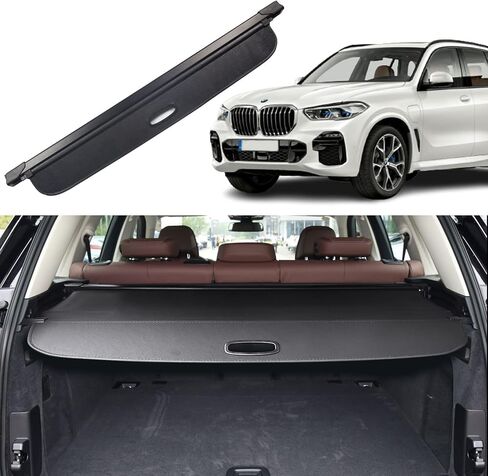 Cargo Cover for BMW X5 2007 2008 2009 2010 2011 2012 2013 2014 2015 2016 2017 2018 Trunk Cover Rear Trunk Security Cover Shielding Shade Car Accessory, Beige in Kuwait