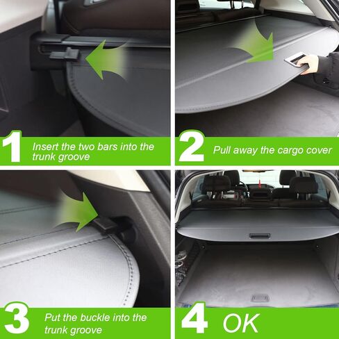 Cargo Cover for BMW X5 2007 2008 2009 2010 2011 2012 2013 2014 2015 2016 2017 2018 Trunk Cover Rear Trunk Security Cover Shielding Shade Car Accessory, Beige in Kuwait