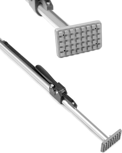QWORK Cargo Stabilizer Bar, 2 Pack 60" - 74" Adjustable Ratcheting Cargo Bar Strong Steel Load Lock Rod Round Tube Load Bar for Full Size Trucks, Pickups, Vans, & SUVs, Black in Saudi Arabia