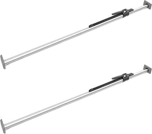QWORK Cargo Stabilizer Bar, 2 Pack 60" - 74" Adjustable Ratcheting Cargo Bar Strong Steel Load Lock Rod Round Tube Load Bar for Full Size Trucks, Pickups, Vans, & SUVs, Black in Saudi Arabia