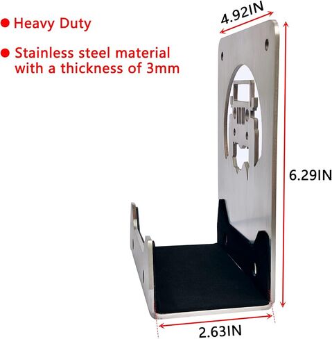 Heavy Duty Door Hanger Bracket for Garage Wall - Heavy Duty Utility Hook for Wall Mount Ladder Storage.Fit for Jeep Wrangler Door Hanger Bracket(Bright Silver（Pack of 2）) in Saudi Arabia