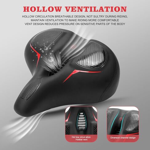 Ruizd Bike Seat for Peloton Bike& Bike+,Comfort Oversized Bike Seat Cushion,Wide Bicycle Saddle,Replacement Seats Compatible with Spin Bike, MTB,Road or Exercise Bikes(10.2" Wide) in Saudi Arabia