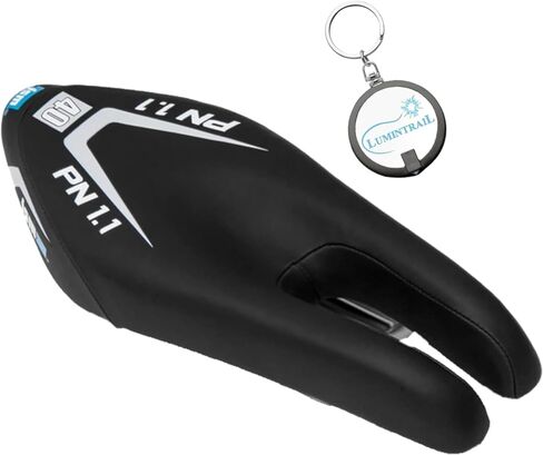 ISM PN 1.1 سرج الدراجة من الإسفنج ومقعد مبطن من الجل للطرق، الترياتلون، حزمة الدراجات التجريبية الزمنية مع ضوء سلسلة المفاتيح Lumintrail in Kuwait