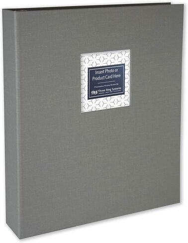 Customizable 1-Inch 3-Ring Binder with Linen Cover & Insertable Window – Ideal for Photos, Portfolios, Recipes, and Presentations – Durable, Eco-Friendly – Made in The USA (Canvas Linen) in Kuwait