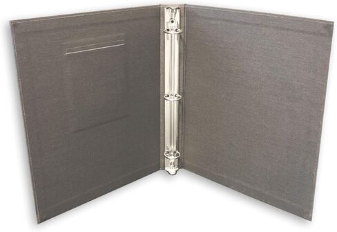 Customizable 1-Inch 3-Ring Binder with Linen Cover & Insertable Window – Ideal for Photos, Portfolios, Recipes, and Presentations – Durable, Eco-Friendly – Made in The USA (Canvas Linen) in Kuwait