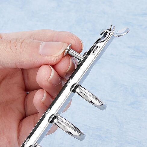 SUPERFINDINGS 4 قطع 6 حلقات استبدال آليات الموثق A5 آلية قفل الموثق مشبك معدني حلقة الموثق مع مسامير المكسرات القطر الداخلي: 25 مم in Saudi Arabia