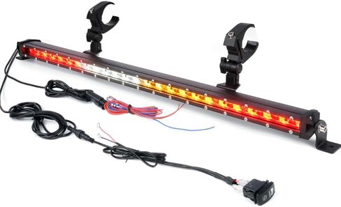 شريط إضاءة مطاردة LED مقاس 25 بوصة مع دعامة قفص لفة مقاس 1.65 بوصة - 2 بوصة، شريط إضاءة خلفي قوي للطرق الوعرة مع فرامل/إشارة انعطاف/أضواء تشغيل لـ UTV Polaris RZR Yamaha Kawasaki SXS 4x4 شاحنات SUV-RWYR in Kuwait