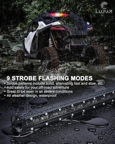 شريط إضاءة مطاردة LED مقاس 25 بوصة مع دعامة قفص لفة مقاس 1.65 بوصة - 2 بوصة، شريط إضاءة خلفي قوي للطرق الوعرة مع فرامل/إشارة انعطاف/أضواء تشغيل لـ UTV Polaris RZR Yamaha Kawasaki SXS 4x4 شاحنات SUV-RWYR in Kuwait