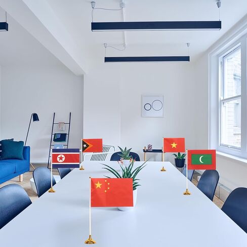GentleGirl Latin America 21 Countries Flags Spanish Language Speaking Assorted Latino Desk Flags,Small Mini Country International World Table Flag with Stand Base,Sports Events Grand Opening Party in Saudi Arabia