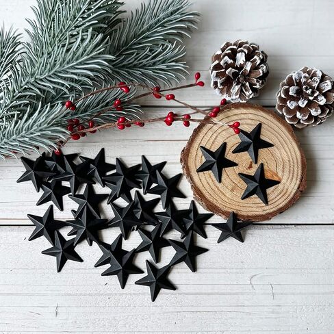MGSYPHOME Mini Rustic Barn Star/Small Metal Stars for The Western Country Family Farmhouse Home Decoration,Metal Stars for Crafts,Star Decor,1.25-Inch, Set of 27.(Rust)…… in Saudi Arabia