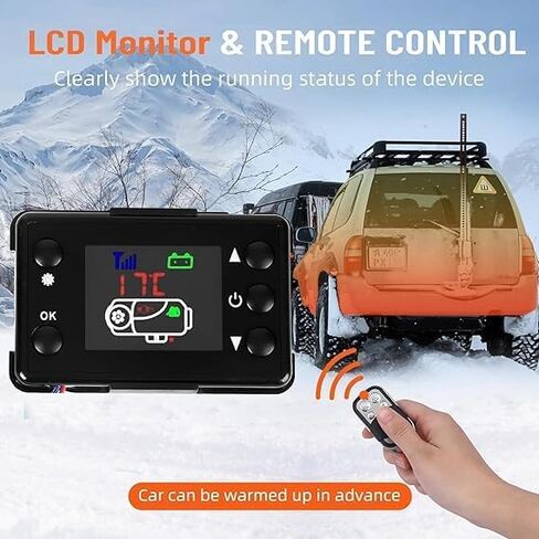 Diesel Air Heater 5KW,Parking Heater with LCD Display, Parking Heater with Muffler for Truck Boat Cart 12V,Air Diesel Heater in Saudi Arabia