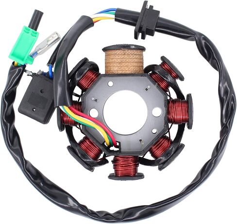 XtremeAmazing 8 أقطاب 8 لفائف مغناطيسي الجزء الثابت ملف الإشعال لمحرك GY6 125cc 150cc ATV سكوتر الذهاب كارت رباعية الدراجة الترابية عربات التي تجرها الدواب الدراجة in Saudi Arabia