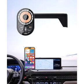 Wireless Charging car Phone Holder for Honda Accord 2018-2022 Accessories 8 inch Screen Fixed Clip,360° Rotation car Phone Mount Compatible with MagSafe