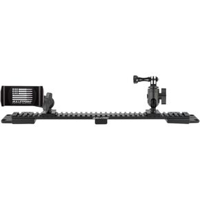 Bulletpoint Mounting Solutions Metal Picatinny-Style Rail Device Mount with Universal Phone Holder + Action Camera Mount Compatible with 2024+ Jeep Wrangler JL & Gladiator