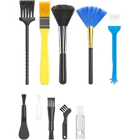 10 Pcs Small Nylon Anti Static Portable Cleaning Brush Kit for Electronics Keyboard Computer Phone