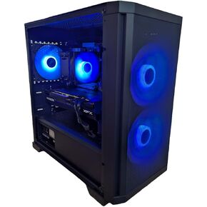 Centaurus Warlock Gaming PC, AMD Ryzen 5 9600X, Radeon RX 7600, 32GB DDR5 RAM, 1TB NVMe SSD, Windows 11 PRO, WiFi. Custom Gaming Desktop, VR Ready, Fully Upgradable. Day Trading