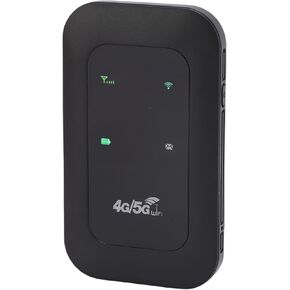4G 5G Mobile Router with SIM Card Slot, 300Mbps Mobile Hotspot Up to 10 Connected Devices, 2100mAh Portable Hotspot Device with LED Display Screen, for Travel Outdoor