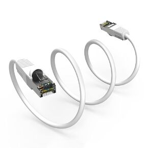 2Ft Cat5E Shielded (FTP) Ethernet Network Booted Cable White