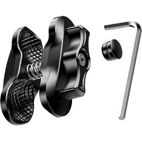 iMESTOU 1" Anti-Theft Double Socket Arm for RAM Mounts B-Size -Aircraft Aluminum Security Ball Joint Adapter with Tool-Less Adjustment, 2.5" Length, Compatible with 1" Ball Phone Mounts & Accessories