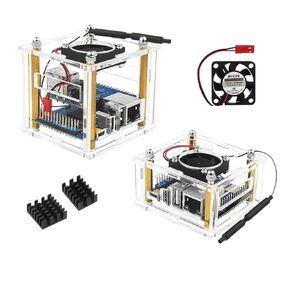 Orange Pi Zero 3 Acrylic Case Transparent Shell Optional Cooling Fan Heatsink Active Passive Cooler for Opi Zero 3