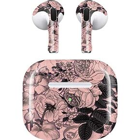 Skinit Decal Audio Skin Compatible with Apple AirPods (3rd Gen, 2021) - Skinit Originally Designed Rose Quartz Floral Design