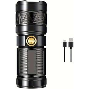 Rechargeable LED High Lumen Flashlight: 990,000 Lumen Super Bright Tactical Flashlight with 5 Modes and a 3500-Foot Range,Waterproof Handheld Design for Outdoor and Emergency Use