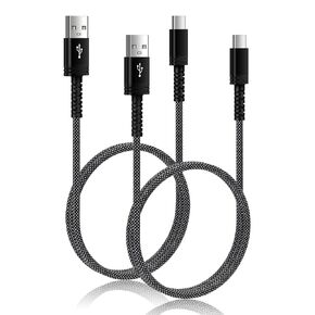 USB A to type C Charger Charger Fast Charging Cord for Samsung Galaxy S25 Edge S24 Ultra A36 A56 A16 A15 A26 A55 S23 S22 S21 S20 2PACK 3FT USB C CAR
