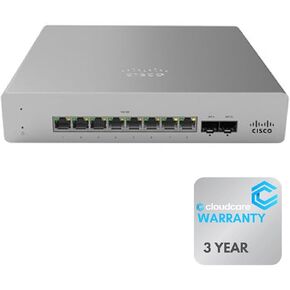 MS120-8FP-HW Meraki MS120-8FP 8 Port PoE+ Cloud Managed Switch (MS120-8FP-HW) | 124W PoE Budget | Fanless (No Meraki License Included) (Renewed)