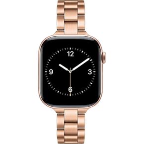 TRUMiRR Women Band for Apple Watch SE (2nd Gen) 40mm Starlight, Slim Stainless Steel Watchband Replacement Strap for iWatch Series 9 8 7 41mm