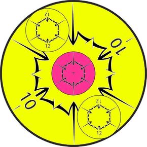 3D Scoring Bi Color 10 Ring ASA Mid Colored 12 Ring 5" Decal