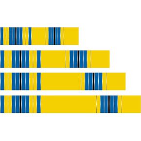 Non-Laminated Yellow Blue Traditional 13 Crest Arrow Wraps 15 pk Choose Length Width