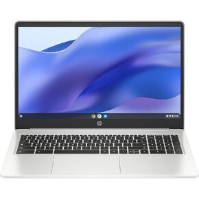 HP 15.6 HD Premium Chromebook, Intel Celeron N Processor 3.7GHz Turbo Speed, 8GB Ram, 64GB SSD, Ultra-Fast WiFi Up to 1700 Mbps, Chrome OS, Arctic Sliver, Silver (Renewed)