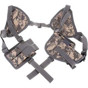 Tactical Double Shoulder Holster Waist Pack Strap, Adjustable Bag，for Pistols with Double Magazine Pouch Covert Agent Suit Gun Holster Hunting Accessories