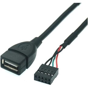9-pin USB Motherboard Internal Header to USB2.0 Bus Adapter Chassis Built-in Cable for Computer Desktop Cable