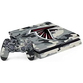 Skinit Schecal Gaming Gaming Conclible مع PS4 Slim Bundle - NFL Atlanta Falcons مرخص رسميًا