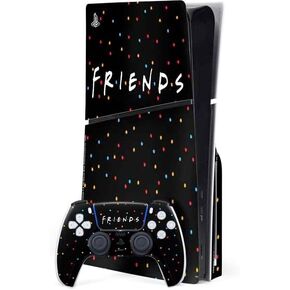 Skinit Decal Gaming Skin Compatible with PS5 Slim Disk Bundle - Officially Licensed Warner Bros Classic Friends Icons Design