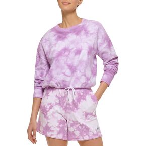 DKNY بلوزة مصبوغة برباط ورقبة دائرية ضيقة للنساء in Kuwait