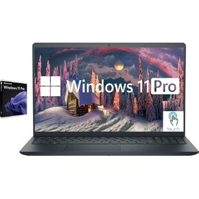 Dell Inspiron Touchscreen Laptop, 15.6" Business & Student Laptop Computer, Windows 11 Pro Laptop 32GB RAM 1TB SSD, Intel i5-1155G7 Processor, Full HD IPS Display, Numeric Keypad Black (Renewed)
