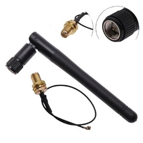 2.4Ghz 3Dbi WF 2.4G Angten Aerial Wireless Router+ 17Cm Pci U.Fl Ipx to Rp SMA Male Pigtail Cable Cc2531 Cc2540 Esp8266 Esp32