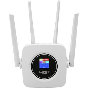 4G LTE Mobile Hotspot Router, 300Mbps Professional 4 Antennas LCD Display Strong Signal Mobile WiFi Hotspot for Home (US Plug)