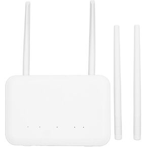 Mobile WiFi Router, 100-240V 300Mbps 4G LTE WiFi Router Plug and Play 4 External Antennas for Europe Asia Africa for Factory (US Plug)